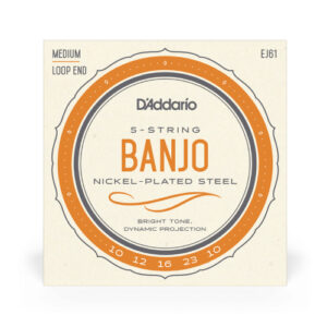 D'Addario EJ61 5-String Banjo Strings Nickel - Medium - 10-23