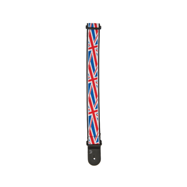 D'Addario Union Jack Woven Guitar Strap - Full