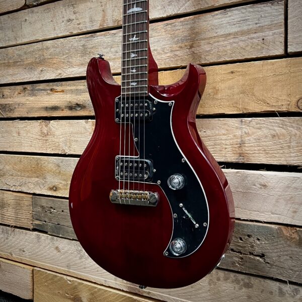 PRS SE Mira Electric Guitar - Vintage Cherry - Angle 2