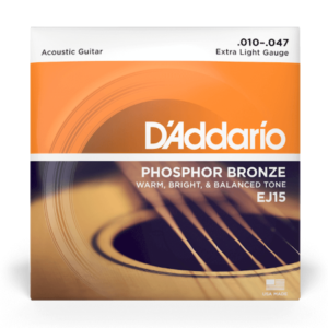 D'Addario EJ15 Phosphor Bronze Acoustic Guitar Strings - Extra Light - 10-47