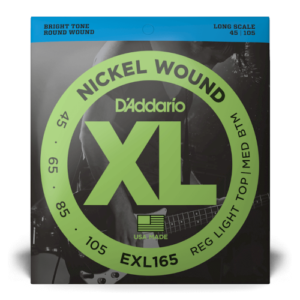 D'Addario EXL165 Bass Guitar Strings - Custom Light - 45-105