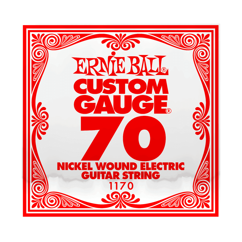 Ernie Ball .070 Nickel Wound Single Electric Guitar String Zebra Muzik