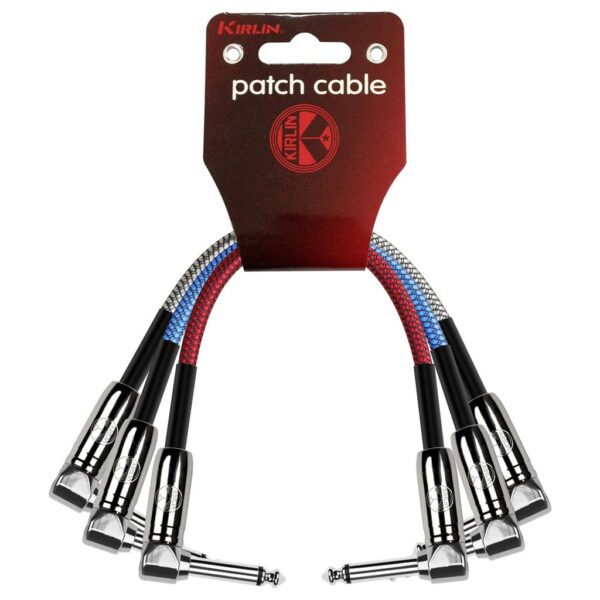 Kirlin Fabric Angled Patch Cable 3-Pack - 1ft