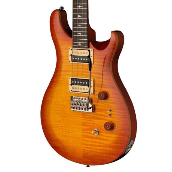 PRS SE Custom 24-08 Electric Guitar - Vintage Sunburst - Body Angle