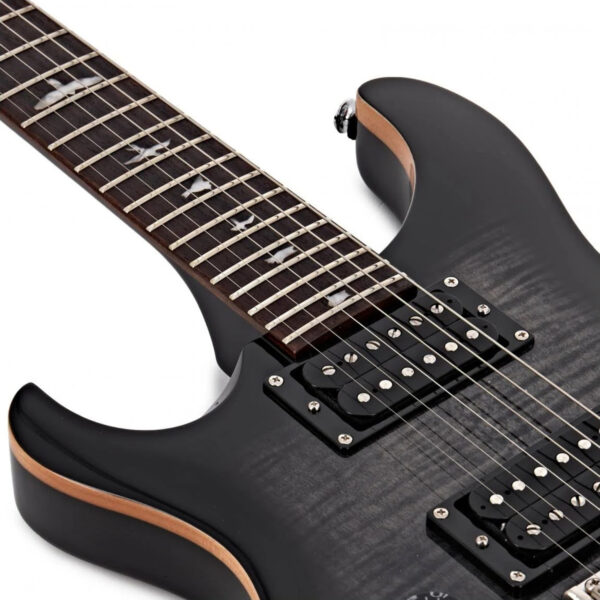 PRS SE Custom 24 Left Handed Electric Guitar - Charcoal Burst - Frets