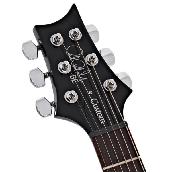 PRS SE Custom 24 Left Handed Electric Guitar - Charcoal Burst - Headstock