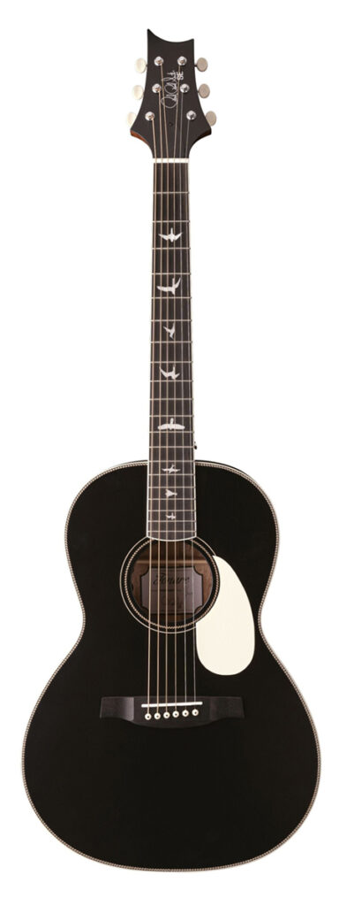 PRS SE P20E Tonare Parlour Electro-Acoustic Guitar - Satin Black Top - Full