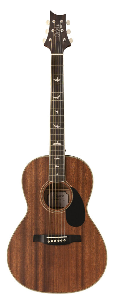 PRS SE P20E Tonare Parlour Electro-Acoustic Guitar - Satin Mahogany - Full