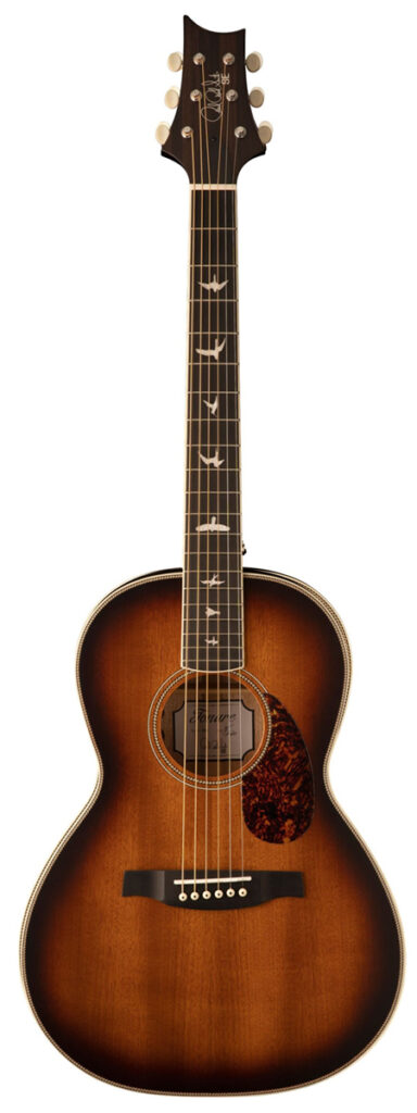 PRS SE P20E Tonare Parlour Electro-Acoustic Guitar - Satin Tobacco Sunburst - Full