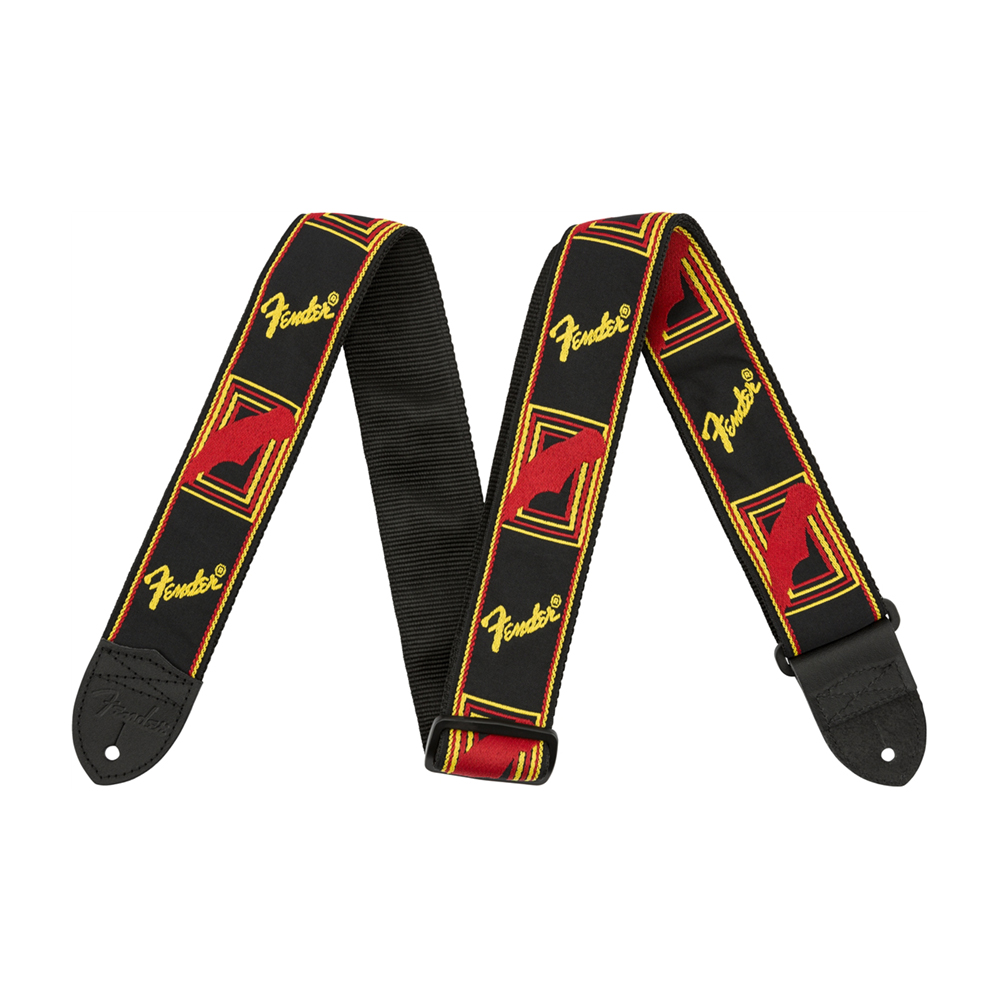 Fender 2" Mono Guitar Strap Black/Yellow/Red Zebra Muzik