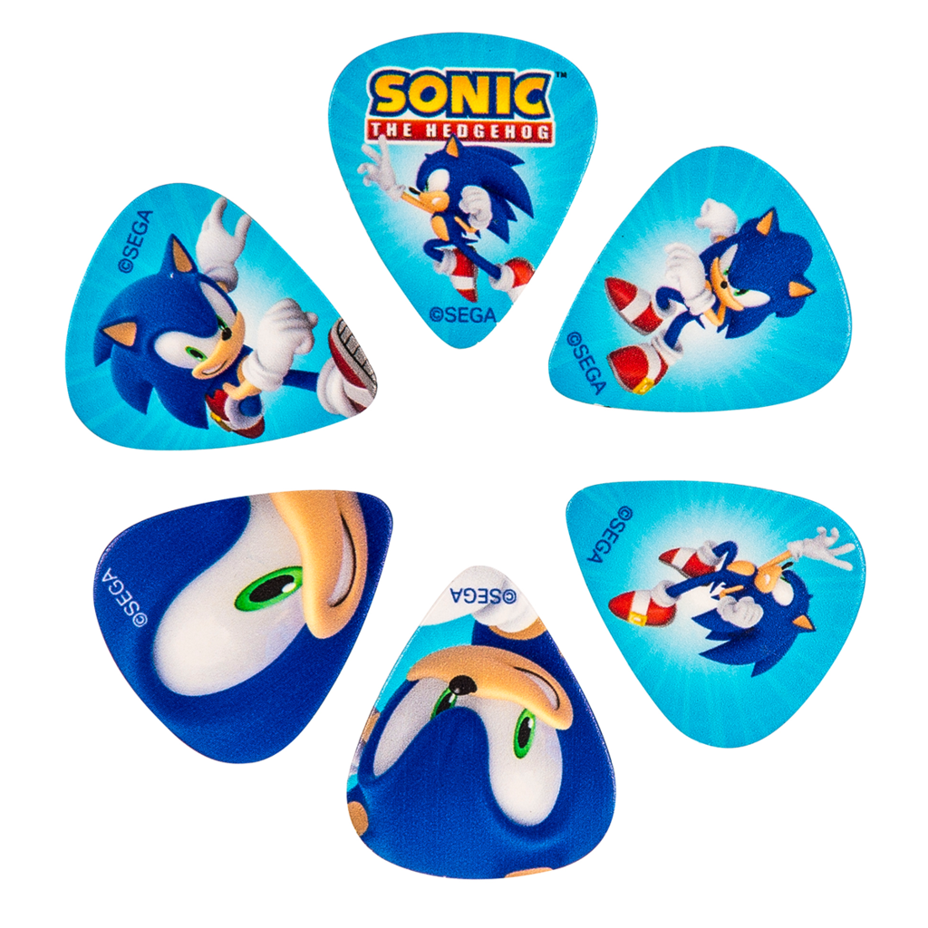 PERRI'S OFFICIAL LICENSING GUITAR STRAP SONIC THE HEDGEHOG FACES