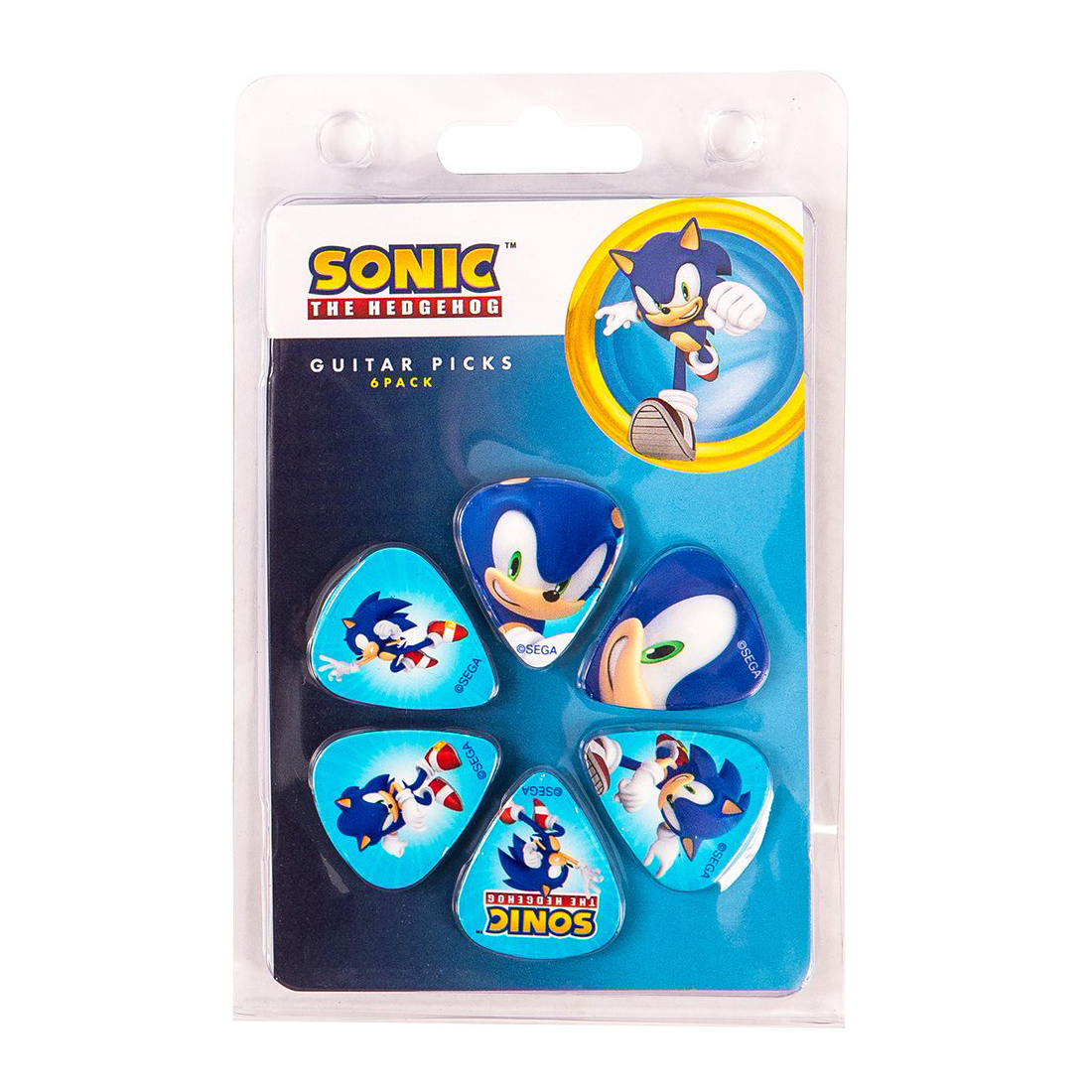 PERRI'S OFFICIAL LICENSING GUITAR STRAP SONIC THE HEDGEHOG FACES