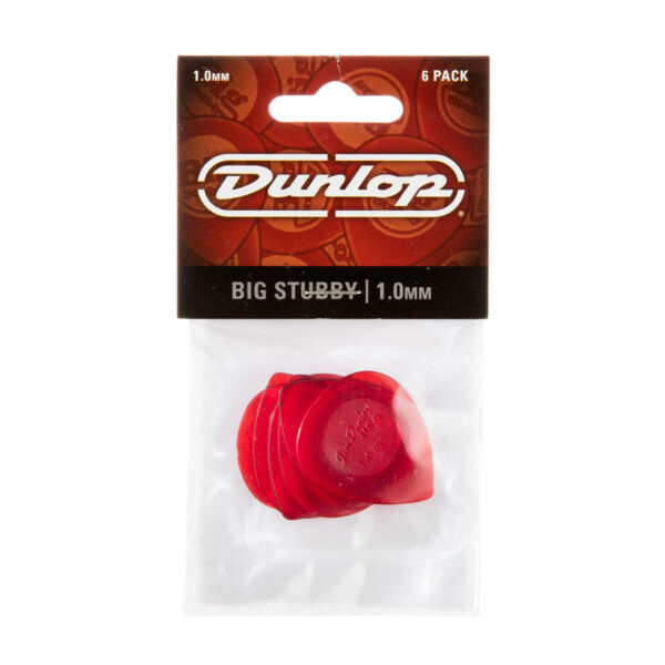 Dunlop Lexan Big Stubby Guitar Plectrum 6 Pack - 1.0mm - Pack