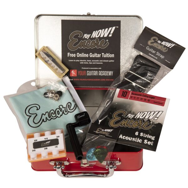 Encore Acoustic Guitar First Aid Kit - Contents and Tin