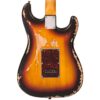 Vintage V6H ICON HSS Electric Guitar - Left Hand Distressed Sunburst - Body Back