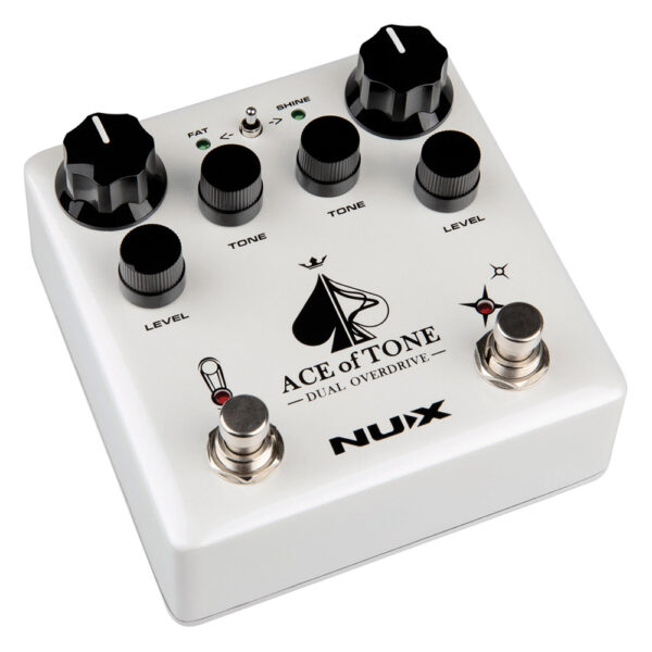 NuX Ace of Tone Dual Stacked Overdrive Pedal - Angle 2