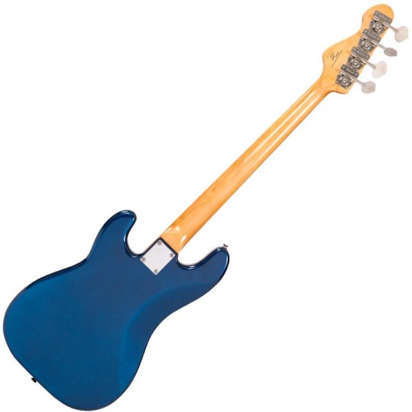 Vintage V4BBL Reissued Bass Guitar - Bayview Blue - Back