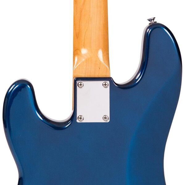 Vintage V4BBL Reissued Bass Guitar - Bayview Blue - Body Back