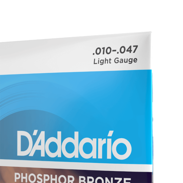 D'Addario EJ38 12-String Acoustic Guitar Strings - Light - 10-47 - Close Up