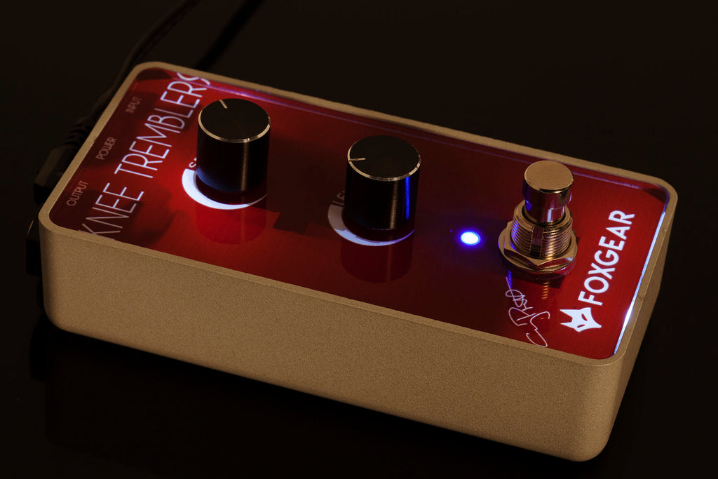 Foxgear Knee Trembler Guy Pratt Signature Tremolo Pedal - Lit Up