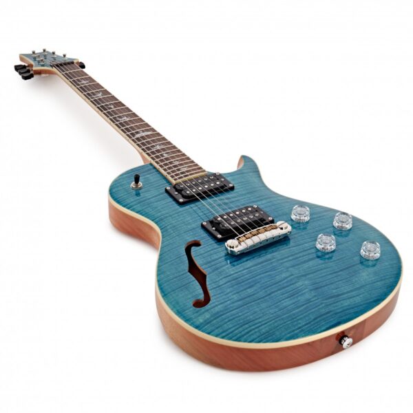 PRS SE Zach Myers Signature Semi-Hollow Electric Guitar - Myers Blue - Angle