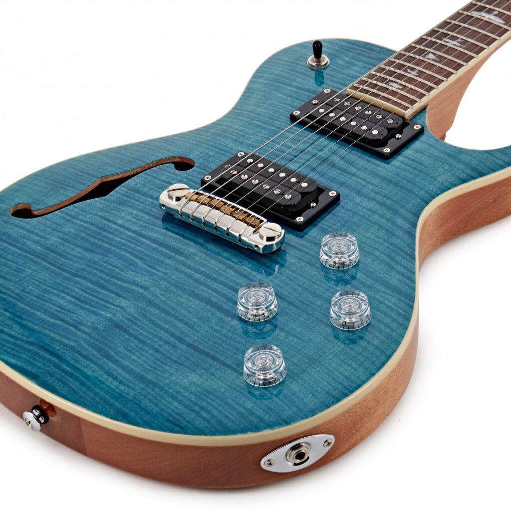 PRS SE Zach Myers Signature Semi-Hollow Electric Guitar - Myers Blue - Body 2