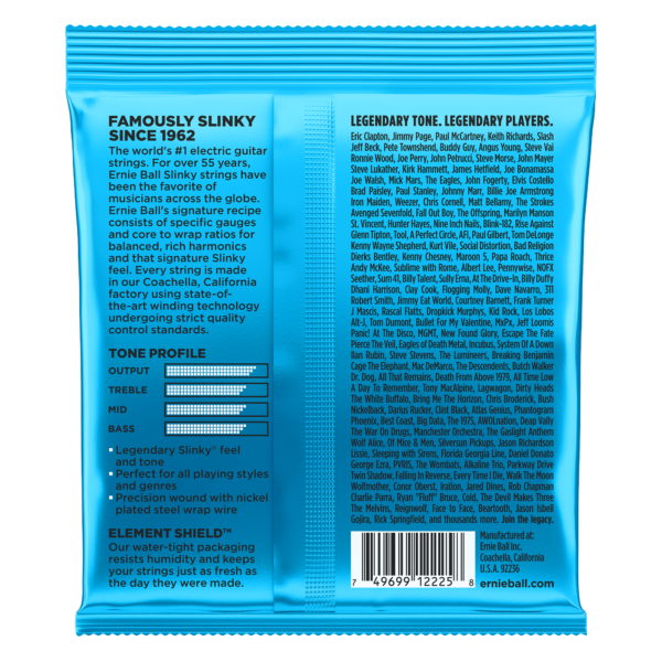 Ernie Ball Extra Slinky Electric Guitar Strings - 8-38 - Back