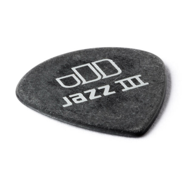 Dunlop Tortex Pitch Black Jazz III Guitar Plectrum - 1.14mm - Angle