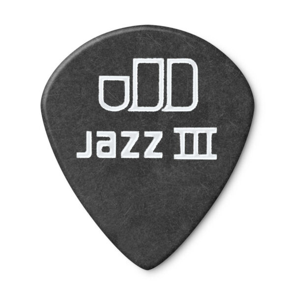 Dunlop Tortex Pitch Black Jazz III Guitar Plectrum - 1.14mm - Back