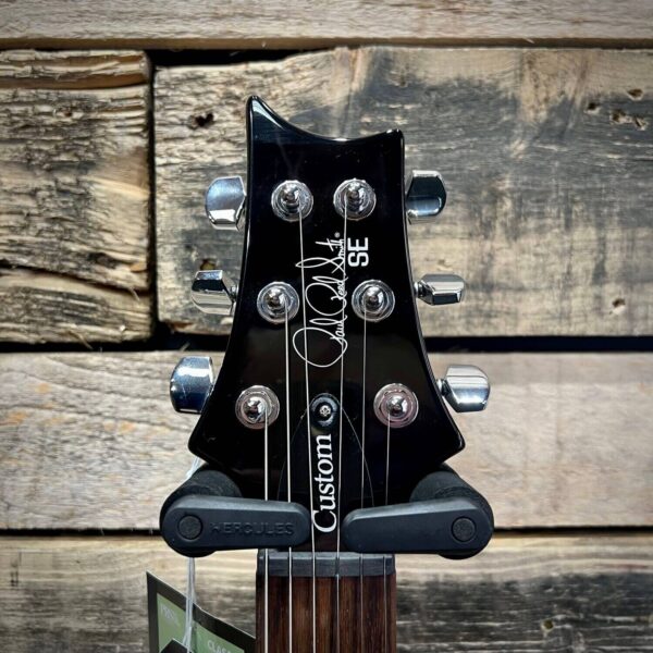 PRS SE Custom 24 Electric Guitar - Black Gold Burst - Headstock