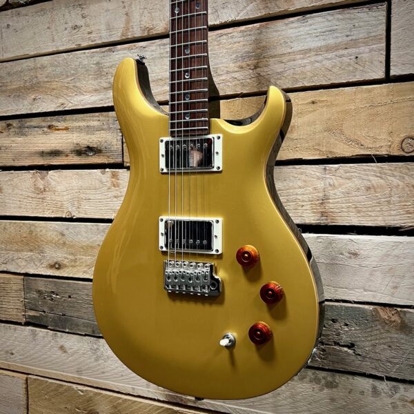 PRS SE DGT David Grissom Signature Electric Guitar - Gold Top - Angle 2