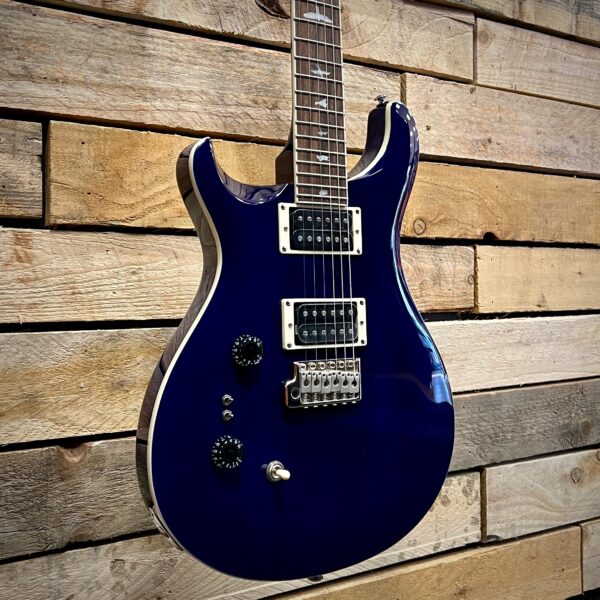 PRS SE Standard 24-08 Left Handed Electric Guitar - Translucent Blue - Angle