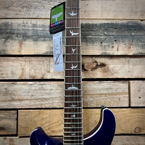 PRS SE Standard 24-08 Left Handed Electric Guitar - Translucent Blue - Fretboard