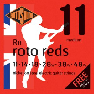 Rotosound Roto Reds Electric Guitar Strings - Medium - 11-48