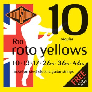 Rotosound Roto Yellows Electric Guitar Strings - Regular - 10-46