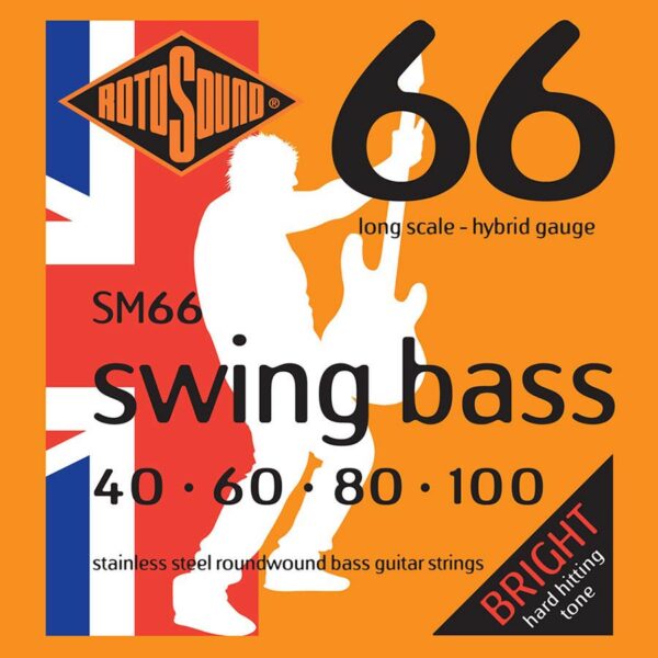 Rotosound SM66 Swing Bass 66 Bass Guitar Strings - Hybrid - 40-100