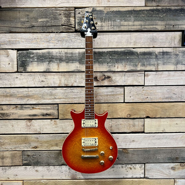 Vintage VHE100 Electric Guitar (Pre-Owned) - Birds Eye Cherry Sunburst - Image 3