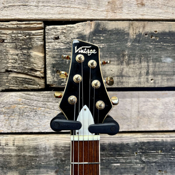 Vintage VHE100 Electric Guitar (Pre-Owned) - Birds Eye Cherry Sunburst - Image 7