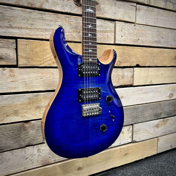 PRS SE Custom 24 Electric Guitar (B STOCK) - Faded Blue Burst - Angle