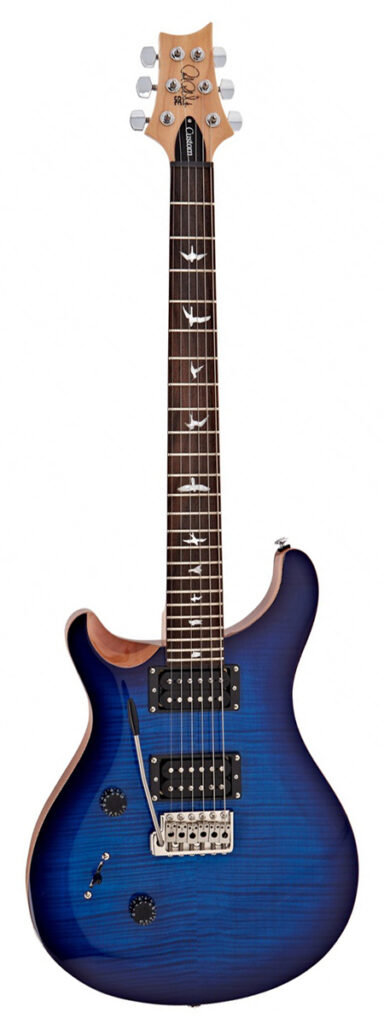 PRS SE Custom 24 Left Handed Electric Guitar - Faded Blue Burst - Full