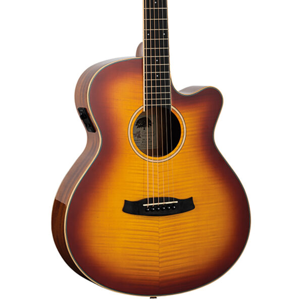 Tanglewood TW4 E FM Winterleaf Series Cutaway Electro-Acoustic Guitar - Body