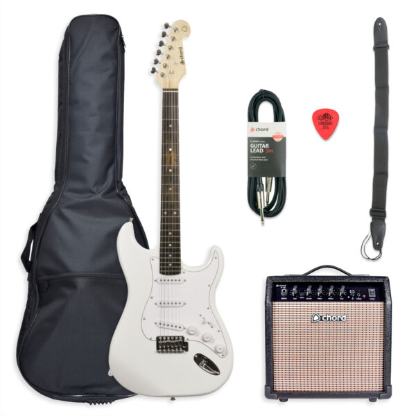 Chord CAL63 Electric Guitar Starter Pack - Arctic White