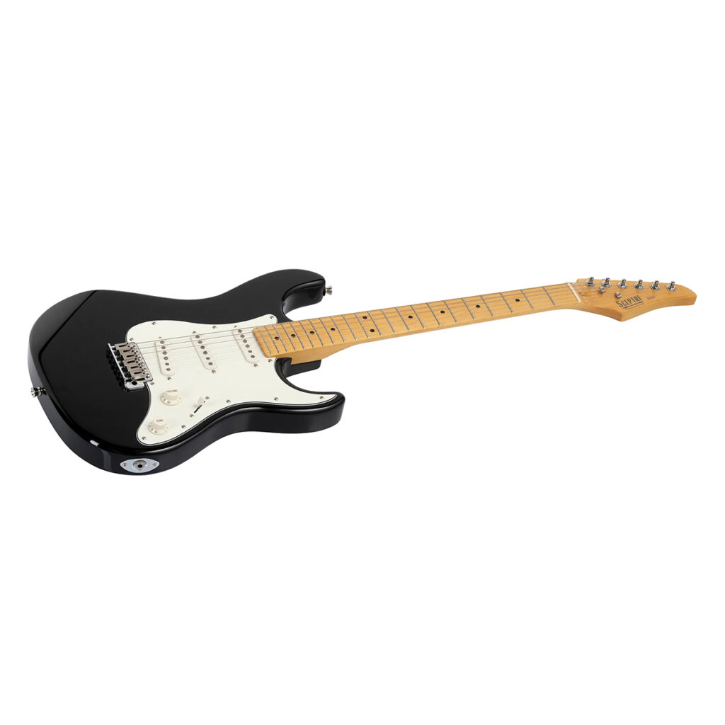 Levinson Sceptre Ventana SV1 Electric Guitar - Black - Angle