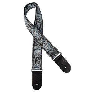 Gaucho Traditional Series 2 Jacquard Weave Guitar Strap - Blue and Grey