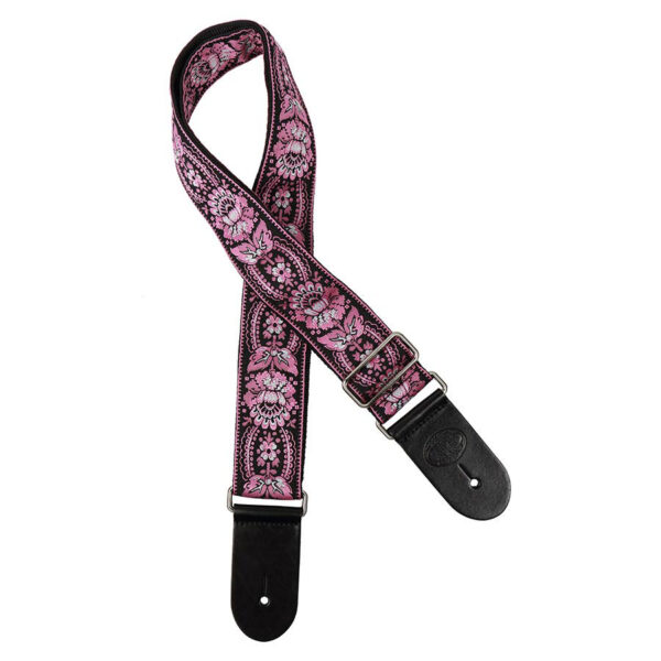 Gaucho Traditional Series 2 Jacquard Weave Guitar Strap - Pink