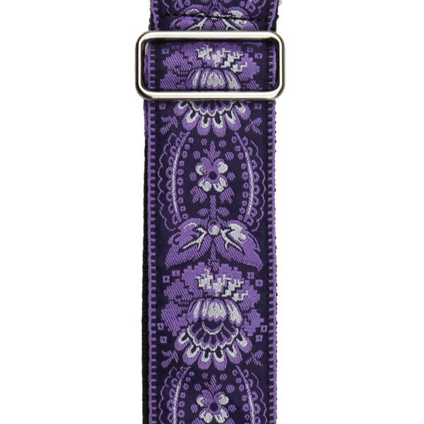 Gaucho Traditional Series 2 Jacquard Weave Guitar Strap - Purple - Pattern
