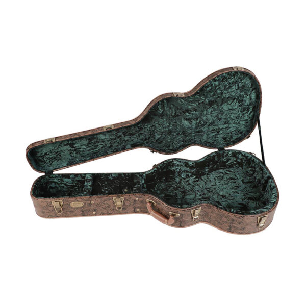 Boston Limited Edition Hard Case for Auditorium/000 Acoustic Guitar - Green Crushed Velvet Interior