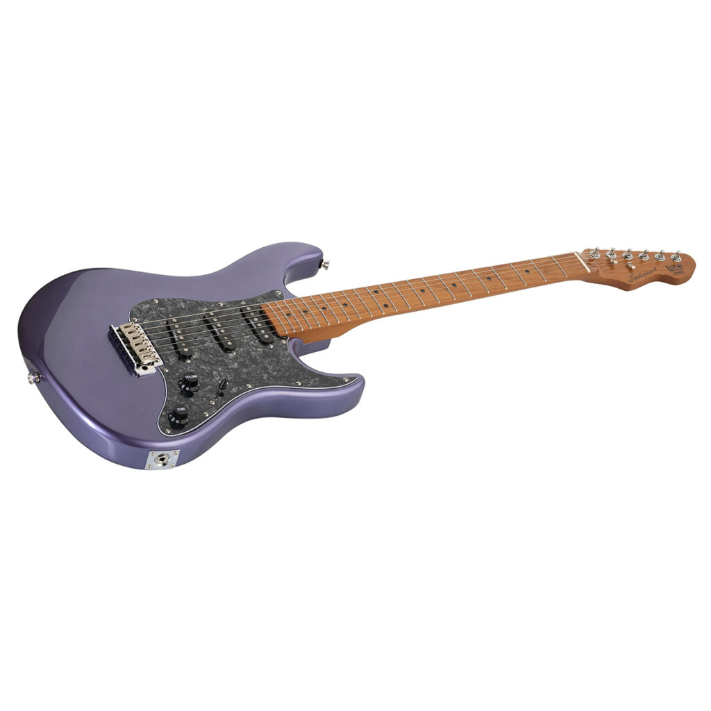 Levinson Sceptre Ventana SV1 Electric Guitar - Metallic Purple - Angle