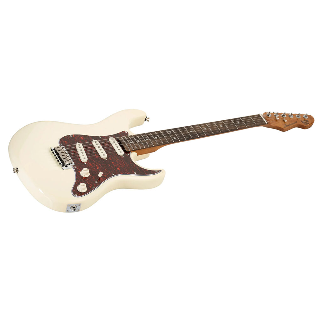 Levinson Sceptre Ventana Standard SV1 Electric Guitar - Olympic White - Angle