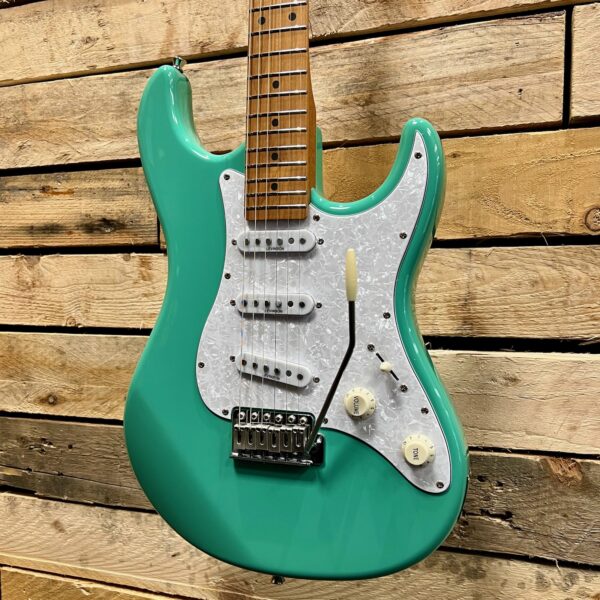 Levinson Sceptre Ventana Standard SV1 Electric Guitar - Sea Foam Green - Angle 2